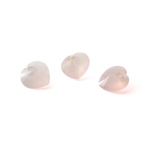 HEART light rose jade 10 MM GAVBARI, semi-precious stone