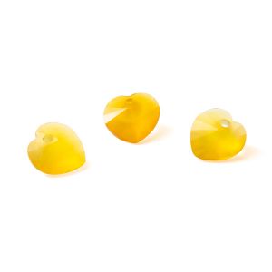 HEART yellow onyx 10 MM GAVBARI, semi-precious stone