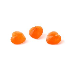 HEART orange jade 10 MM GAVBARI, semi-precious stone