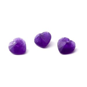 HEART amethyst jade 10 MM GAVBARI, semi-precious stone