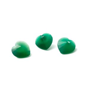 HEART dark green jade 10 MM GAVBARI, semi-precious stone