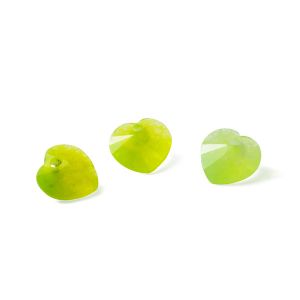 HEART light green jade 10 MM GAVBARI, semi-precious stone