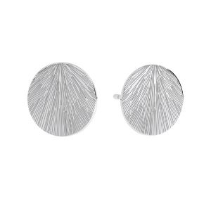 Round earrings, sterling silver 925, KLS LKM-3009 - 0,50 10x10 mm