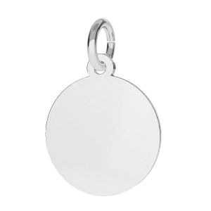 Round pendant tag with open jumpring, sterling silver 925, J-LKM-2002 - 0,40 11x11
