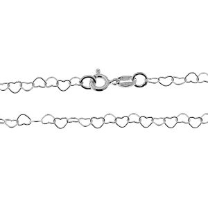 Hearts chain*sterling silver 925*SRC 045 45 cm