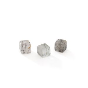 Cube Black Rutile 6 MM GAVBARI, semi-precious stone