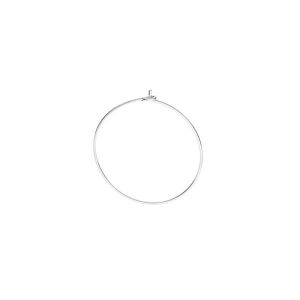 Round ear wire 20mm, sterling silver, BZ 20 0,9x18 mm