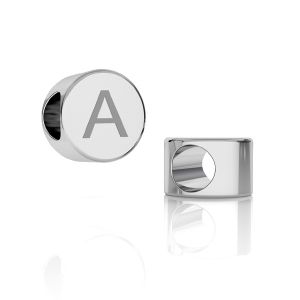 Round beads pendant with letter A*sterling silver 925*ODL-00262 5x7,8 mm - A
