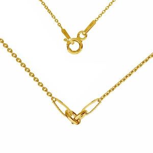 Gold plated necklace base, sterling silver 925, S-CHAIN 2 (A 030) - 41 cm