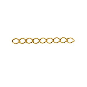 Gold plated romb chain extension*sterling silver 925*R1 50 30 mm