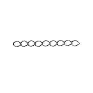 Rhodium plated romb chain extension*sterling silver 925*R1 50 30 mm