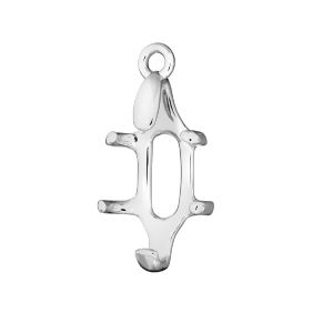 Pendant - setting for almond stones*sterling silver 925*OWS-00107 x mm