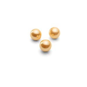 Round natural golden pearls 6 mm with 1 hole, GAVBARI PEARLS 1H