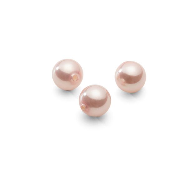Round natural pink pearls 8 mm with 2 holes, GAVBARI PEARLS 2H