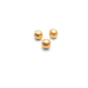 Round natural golden pearls 4 mm with 2 holes, GAVBARI PEARLS 2H