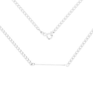 Base for necklaces, sterling silver 925, PD 70 CHAIN 59 44 cm