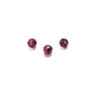 ROUND bead stone, Red garnet 3 MM GAVBARI, semi-precious stone