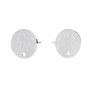 Round earrings, sterling silver 925, KLS LKM-3083 - 0,50 10x10 mm