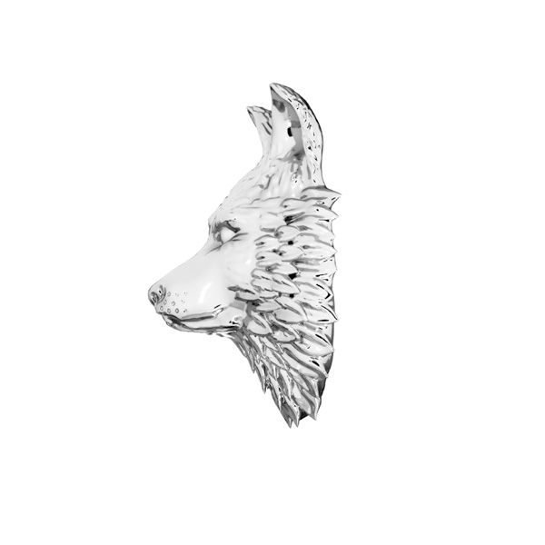Wolf pendant, sterling silver, ODL-00942 13,5x18,8 mm
