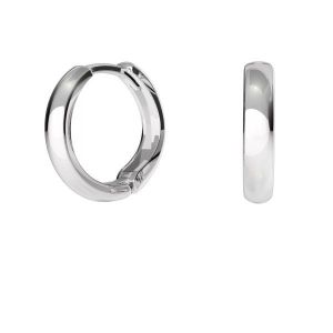 Hoop leverback earrings, streling silver 925, ODL-00732 BZO 1 13,5x13,5 mm ver.3