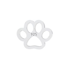 Dog paw pendant, silver 925, LKM-3084-05 5,6x7 mm