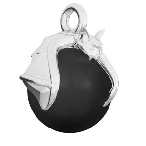 Bat pendant with Swarovski pearl, sterling silver, ODL-00457 ver.2