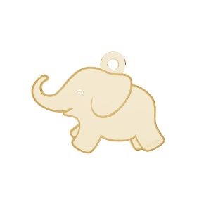 Elephant pendant*gold 585*LKZ14K-50137 - 0,30 14,5x20 mm