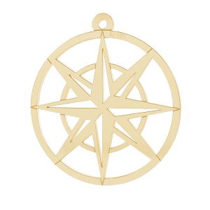 Compass wind rose pendant*gold 585*LKZ14K-50123- 0,30 25x25 mm