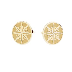 Elephant earrings*gold 585 14K*KLS LKZ14K-50124 10x10 mm - 0,30 mm