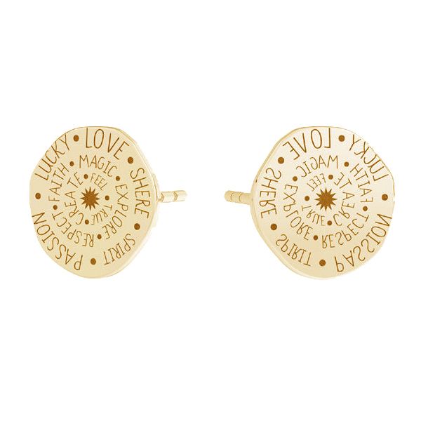 Round earrings - talisman*gold 585 14K*KLS LKZ14K-50134 10x10 mm - 0,30 mm