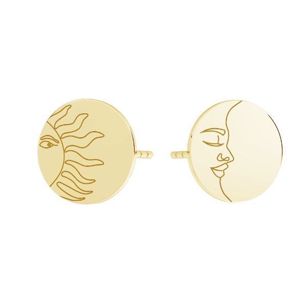 Round earrings - talisman*gold 585 14K*KLS LKZ14K-50140 10x10 mm - 0,30 mm