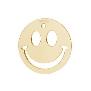 Smile emotikon pendant*gold 585*LKZ14K-50128 - 0,30 15x15 mm