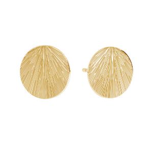 Round earrings - smile emoticon*gold 585 14K*KLS LKZ14K-50121 10x10 mm - 0,30 mm