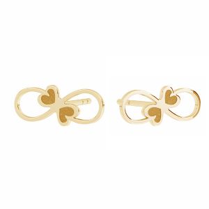 Earrings - Infinity sign with heart*gold 585 14K*KLS LKZ14K-50136 5x12 mm - 0,30 mm