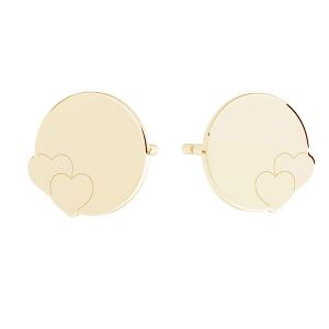 Round earrings - smile emoticon*gold 585 14K*KLS LKZ14K-50119 7,6x8 mm - 0,30 mm