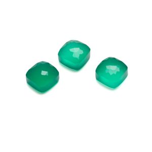OCEANCUT square green onyx 10x10 mm GAVBARI, semi-precious stone