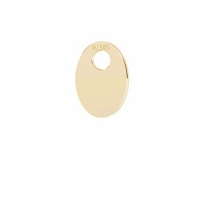 Hallmark tag - oval pendant*gold 585 14K*LKZ-50174 - 0,30 5x7 mm