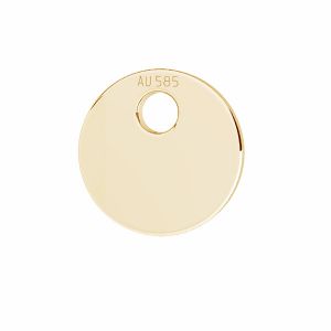 Hallmark tag - round pendant*gold 585 14K*LKZ14K-50178 - 0,30 5x5 mm