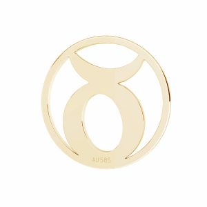 Taurus zodiac pendant*gold 585 14K*LKZ14K-50181 - 0,30 12x12 mm