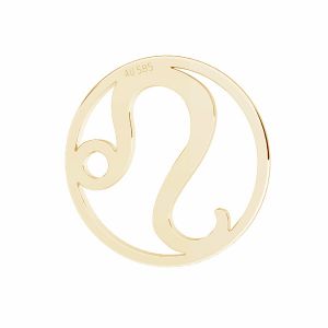 Lion zodiac pendant*gold 585 14K*LKZ14K-50183 - 0,30 12x12 mm