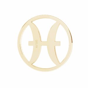 Pisces zodiac pendant*gold 585 14K*LKZ14K-50186 - 0,30 12x12 mm