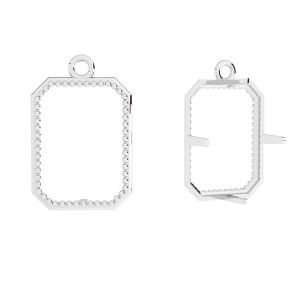 Pendant - setting for rectangle stones*sterling silver 925*ODL-00990 12,7x19,5 mm