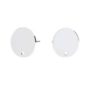 Round earrings, sterling silver 925, KLS LKM-3123 - 0,50 10x10 mm