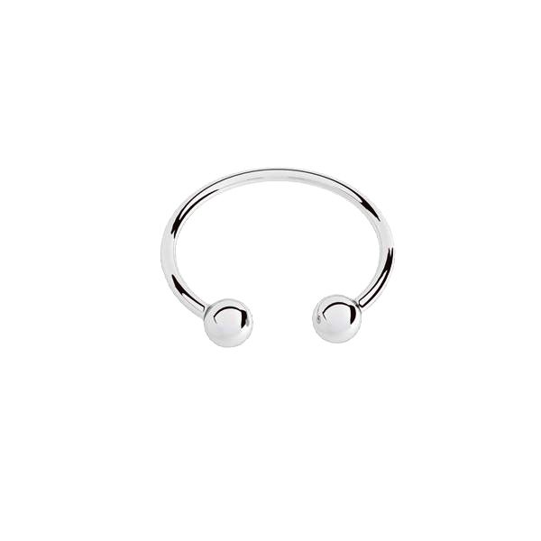 Ear cuff with balls, sterling silver 925, KLN KL-01 3x13 mm