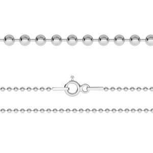 Ball chain 1,5 mm*sterling silver 926*CPL 1,5 (45 cm)