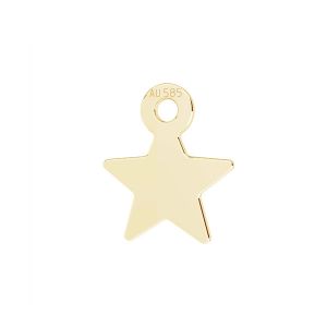 Star mini pendant*gold 585 14K*LKZ14K-50197 - 0,30 7x8,3 mm