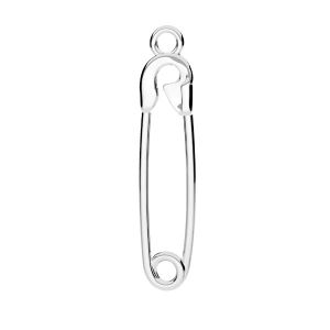 Safety-pin pendant, sterling silver 925, ODL-01031 6x29 mm