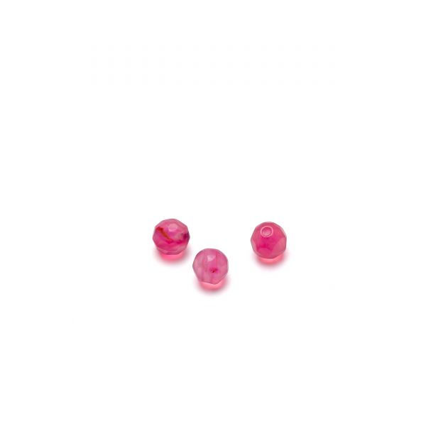 ROUND bead stone, fiery pink agate 4 MM GAVBARI, semi-precious stone