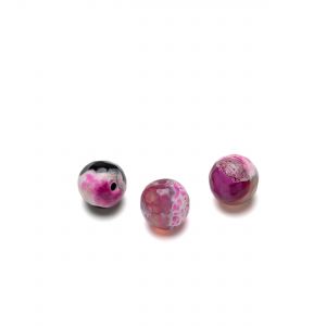 ROUND bead stone,  fiery pink agate 10 MM GAVBARI, semi-precious stone