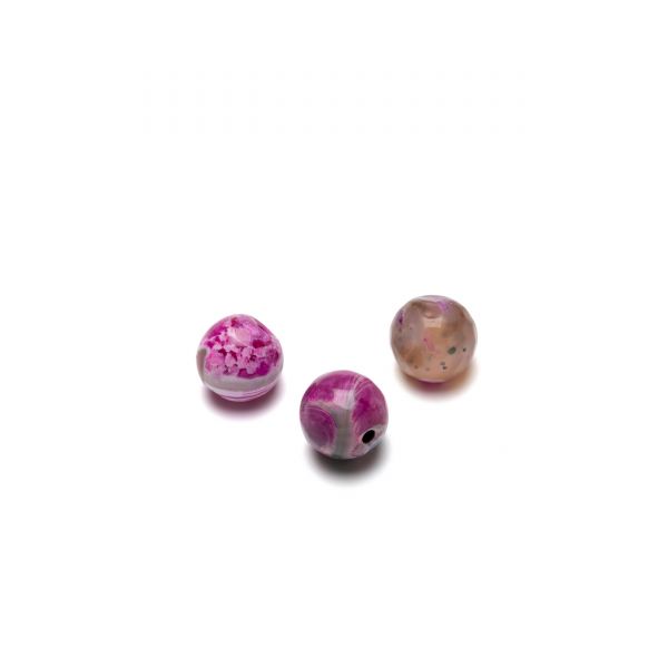 ROUND bead stone, fiery pink agate 8 MM GAVBARI, semi-precious stone